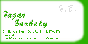 hagar borbely business card